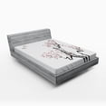 thumbnail image 1 of Ambesonne Floral Fitted Sheet, Classical, Full Size, Grey White, 1 of 2