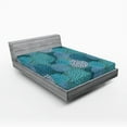 thumbnail image 1 of Ambesonne Floral Fitted Sheet, Clove Petals Vibrant, King Size, Petrol Blue Teal, 1 of 3