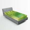 thumbnail image 1 of Ambesonne Floral Fitted Sheet, Colorful Tulips Tree, Twin Size, Multicolor, 1 of 3
