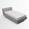 thumbnail image 1 of Ambesonne Floral Fitted Sheet, Contiguous Flowers Lines, Twin Size, Pale Pink and White, 1 of 2