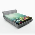 thumbnail image 1 of Ambesonne Floral Fitted Sheet, Dandelion Daisy Poppy, Queen Size, Multicolor, 1 of 2