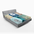 thumbnail image 1 of Ambesonne Floral Fitted Sheet, Dandelions Nature, Queen Size, Blue, 1 of 3