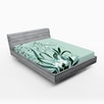 thumbnail image 1 of Ambesonne Floral Fitted Sheet, Dragonflies Wild Grass, California King, Pale Green, 1 of 3