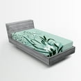 thumbnail image 1 of Ambesonne Floral Fitted Sheet, Dragonflies Wild Grass, Twin Size, Pale Green, 1 of 3