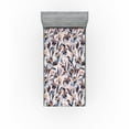 thumbnail image 1 of Ambesonne Floral Fitted Sheet, Exotic Alstroemeria Flowers, Twin XL Size, Pale Rose and Slate Blue, 1 of 5