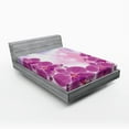 thumbnail image 1 of Ambesonne Floral Fitted Sheet, Exotic Orchid Flowers, Full Size, Purple Pale Pink Blue, 1 of 2