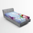 thumbnail image 1 of Ambesonne Floral Fitted Sheet, Fantasy Colorful, Twin Size, Multicolor, 1 of 2