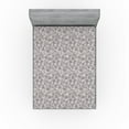 thumbnail image 1 of Ambesonne Floral Fitted Sheet, Flower Branches Blossoming, Full Size, Taupe Grey and Dark Blue Grey, 1 of 5