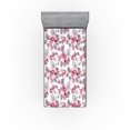 thumbnail image 1 of Ambesonne Floral Fitted Sheet, Flower Sketch Romantic Hues, Twin XL Size, Dimgray Dried Rose, 1 of 5