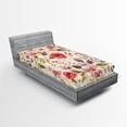 thumbnail image 1 of Ambesonne Floral Fitted Sheet, Flowers Roses Blooms, Twin XL Size, Multicolor, 1 of 3