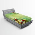 thumbnail image 1 of Ambesonne Floral Fitted Sheet, Freshening Mother Earth, Twin Size, Multicolor, 1 of 2