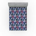 thumbnail image 1 of Ambesonne Floral Fitted Sheet, Garden Flowers Romance Vibes, Full Size, Dark Green Lilac Plum, 1 of 5