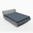 thumbnail image 1 of Ambesonne Floral Fitted Sheet, Japanese Striped Graphic, Full Size, Charcoal Grey Dark Blue, 1 of 2