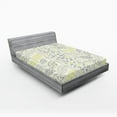 thumbnail image 1 of Ambesonne Floral Fitted Sheet, Leaves Branchs Vintage, Full Size, Grey Green, 1 of 2