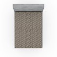 thumbnail image 1 of Ambesonne Floral Fitted Sheet, Modern Botany Silhouettes, Full Size, Grey Teal and Beige, 1 of 5