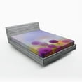 thumbnail image 1 of Ambesonne Floral Fitted Sheet, Onion Flowers Pastel, Queen Size, Purple Blue, 1 of 2