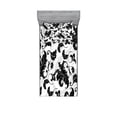 thumbnail image 1 of Ambesonne Floral Fitted Sheet & Pillow Sham Set, Abstract Leaf Ivy Swirl, Twin, Pale Grey White, 1 of 3