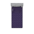 thumbnail image 1 of Ambesonne Floral Fitted Sheet & Pillow Sham Set, Bell Flowers Ears of Wheat, Twin, Dark Purple Mint Green, 1 of 2