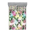 thumbnail image 1 of Ambesonne Floral Fitted Sheet & Pillow Sham Set, Blooms Beauty, Full, Multicolor, 1 of 2