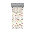 thumbnail image 1 of Ambesonne Floral Fitted Sheet & Pillow Sham Set, Botanical Spring Petals, Twinxl, Multicolor, 1 of 3