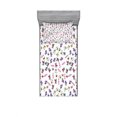 thumbnail image 1 of Ambesonne Floral Fitted Sheet & Pillow Sham Set, Bouquet of Spring Flowers, Twin, Multicolor, 1 of 2