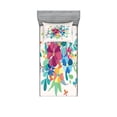 thumbnail image 1 of Ambesonne Floral Fitted Sheet & Pillow Sham Set, Bouquetnd Butterflies, Twin, Multicolor, 1 of 2