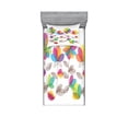 thumbnail image 1 of Ambesonne Floral Fitted Sheet & Pillow Sham Set, Colored Blooming Flowers, Twinxl, Multicolor, 1 of 3