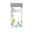 thumbnail image 1 of Ambesonne Floral Fitted Sheet & Pillow Sham Set, Daisies Spring Florets, Twin, Multicolor, 1 of 2