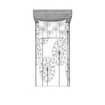 thumbnail image 1 of Ambesonne Floral Fitted Sheet & Pillow Sham Set, Digital Flower Dandelion, Twin, Black and White, 1 of 2