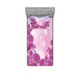 thumbnail image 1 of Ambesonne Floral Fitted Sheet & Pillow Sham Set, Exotic Orchid Flowers, Twin, Purple Pale Pink Blue, 1 of 3