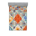 thumbnail image 1 of Ambesonne Floral Fitted Sheet & Pillow Sham Set, Flower Feminine Summer, Queen, Multicolor, 1 of 2