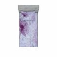 thumbnail image 1 of Ambesonne Floral Fitted Sheet & Pillow Sham Set, Flower Romance, Twin, Lilac, 1 of 2