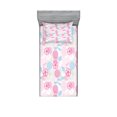 thumbnail image 1 of Ambesonne Floral Fitted Sheet & Pillow Sham Set, Flowers Ivy Leaves Buds, Twin, Pale Green Pale Blue, 1 of 3