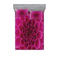 thumbnail image 1 of Ambesonne Floral Fitted Sheet & Pillow Sham Set, Fresh Bloom Petal Nature, Queen, Magenta, 1 of 2