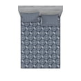 thumbnail image 1 of Ambesonne Floral Fitted Sheet & Pillow Sham Set, Japanese Ornate Abstract, Full, Charcoal Grey Dark Blue, 1 of 2