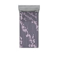 thumbnail image 1 of Ambesonne Floral Fitted Sheet & Pillow Sham Set, Japanese Sakura, Twin, Taupe Pale Pink, 1 of 2