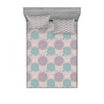 thumbnail image 1 of Ambesonne Floral Fitted Sheet & Pillow Sham Set, Multi Petal Chrysanthemum, Full, Blue Grey Grey Pink Rose, 1 of 2