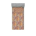 thumbnail image 1 of Ambesonne Floral Fitted Sheet & Pillow Sham Set, Paisley Leaf Pattern, Twinxl, Multicolor, 1 of 2