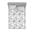 thumbnail image 1 of Ambesonne Floral Fitted Sheet & Pillow Sham Set, Petals, Queen, Dimgray, 1 of 2