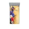 thumbnail image 1 of Ambesonne Floral Fitted Sheet & Pillow Sham Set, Poppy Chamomile Spring, Twinxl, Blue White, 1 of 2