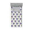 thumbnail image 1 of Ambesonne Floral Fitted Sheet & Pillow Sham Set, Purple Gramophone Orchids, Twinxl, Multicolor, 1 of 2