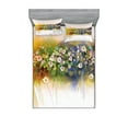 thumbnail image 1 of Ambesonne Floral Fitted Sheet & Pillow Sham Set, Romance Flowers Bouquet, Full, Multicolor, 1 of 3