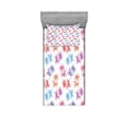 thumbnail image 1 of Ambesonne Floral Fitted Sheet & Pillow Sham Set, Romantic Blossoming Nature, Twin, Multicolor, 1 of 2
