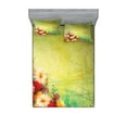 thumbnail image 1 of Ambesonne Floral Fitted Sheet & Pillow Sham Set, Romantic Flower Bouquet, Full, Yellow White, 1 of 2