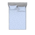 thumbnail image 1 of Ambesonne Floral Fitted Sheet & Pillow Sham Set, Small Retro Flowers, Full, Blue Violet Pale Blue, 1 of 2