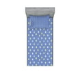 thumbnail image 1 of Ambesonne Floral Fitted Sheet & Pillow Sham Set, Small Spring Daisies, Twin, Pale Yellow Violet Blue, 1 of 2