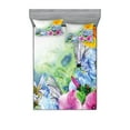 thumbnail image 1 of Ambesonne Floral Fitted Sheet & Pillow Sham Set, Spring Blossom, Queen, Multicolor, 1 of 2