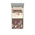 thumbnail image 1 of Ambesonne Floral Fitted Sheet & Pillow Sham Set, Spring Blossoms, Twinxl, Umber Beige Ruby, 1 of 2
