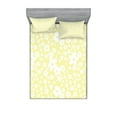 thumbnail image 1 of Ambesonne Floral Fitted Sheet & Pillow Sham Set, Spring Daisy Blossoms, Queen, Yellow White, 1 of 3