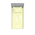 thumbnail image 1 of Ambesonne Floral Fitted Sheet & Pillow Sham Set, Spring Daisy Blossoms, Twin, Yellow White, 1 of 2